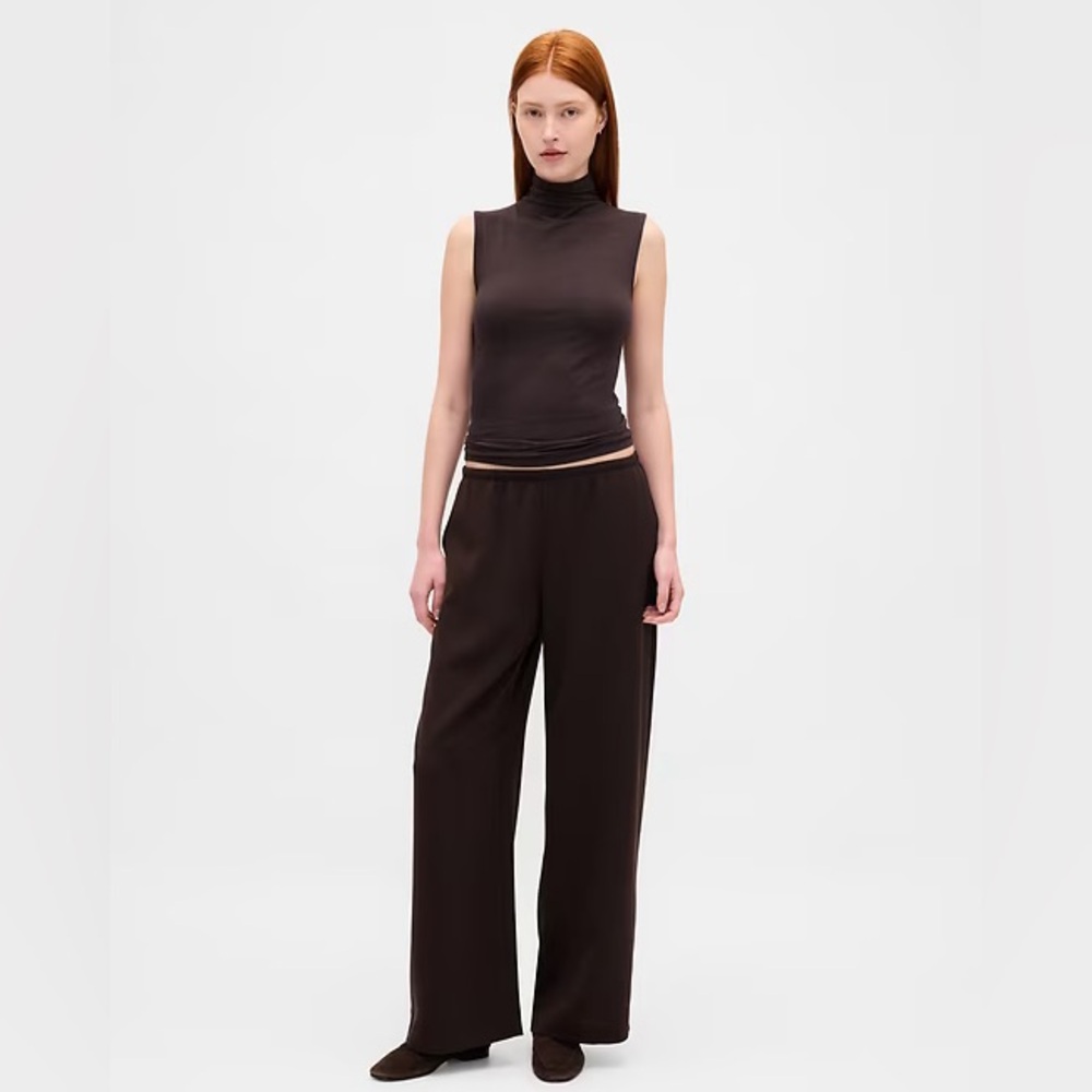 NWT! GAP Terra Brown Easy Wide-Leg Pants - Size Large Tall 🖤